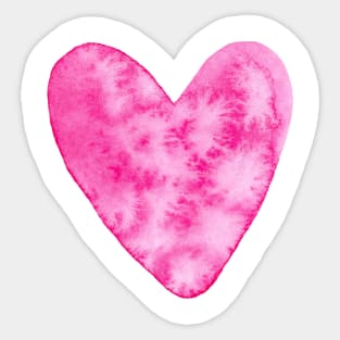 pink watercolor heart Sticker